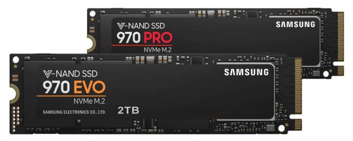 970 Pro et 970 Evo : premiers SSD NVMe Samsung de 2 To à moins de 1000 €