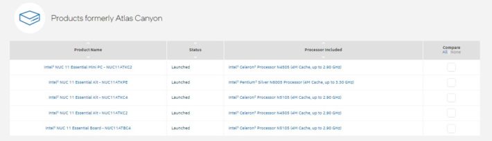 Intel Lance Ses NUC 11 Essential Dotés De Processeurs Jasper Lake