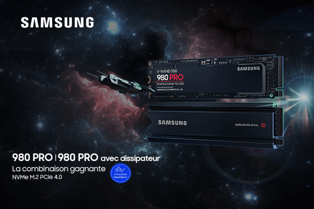 Samsung 980 PRO MZ-V8P1T0BW  Disque SSD Interne NVMe M.2, PCIe 4.0, 1 To,  Contrôle thermique intelligent - Compatible PS5 : : Informatique