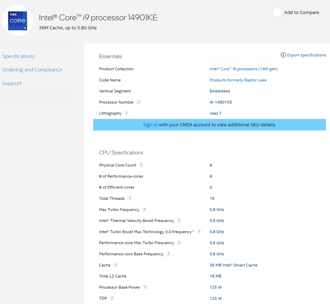 Intel Core 14001 embarqués