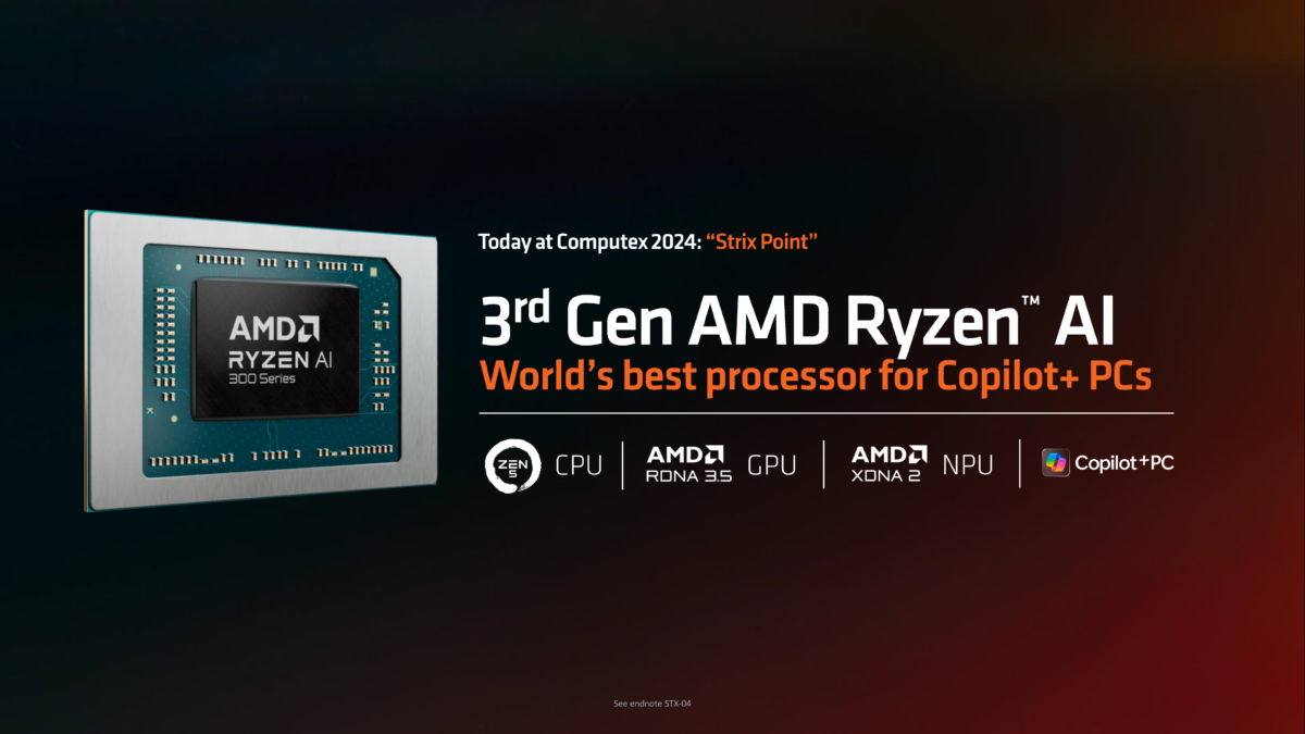 Notebook Ryzen AI 300 lancement