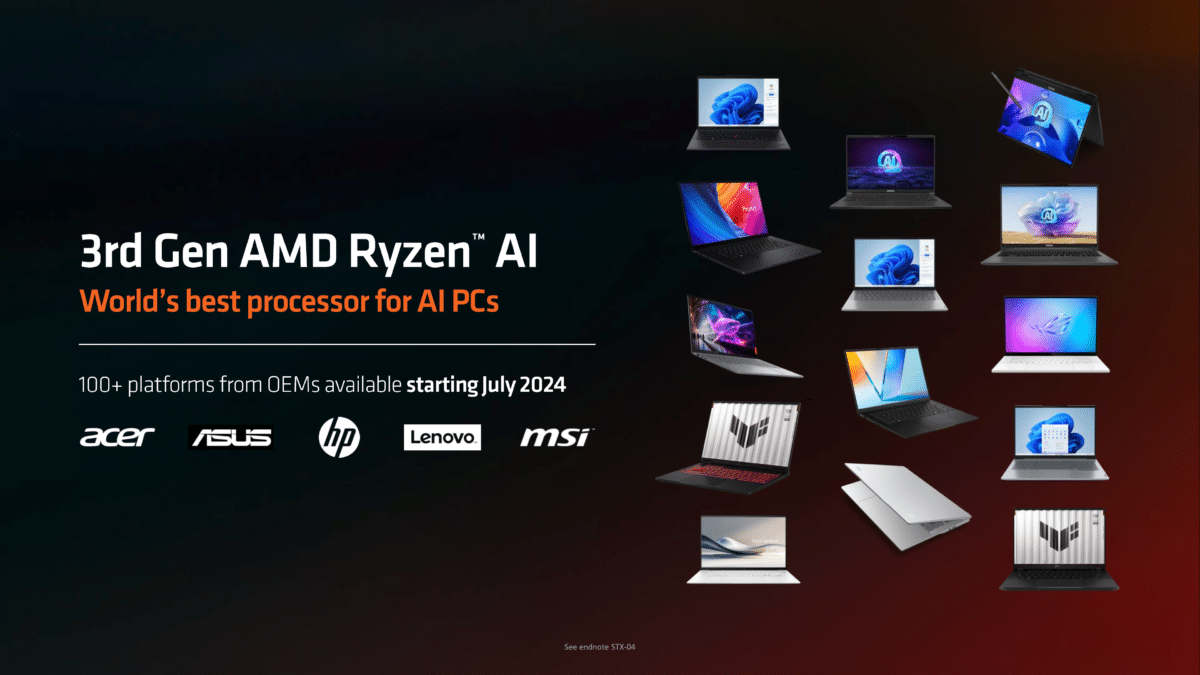 Notebook Ryzen AI 300 lancement