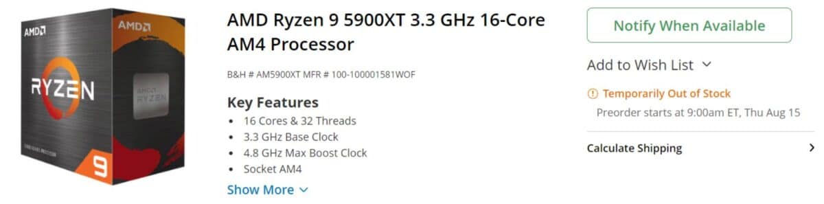 Report Ryzen 9 5900XT et 7 5800XT