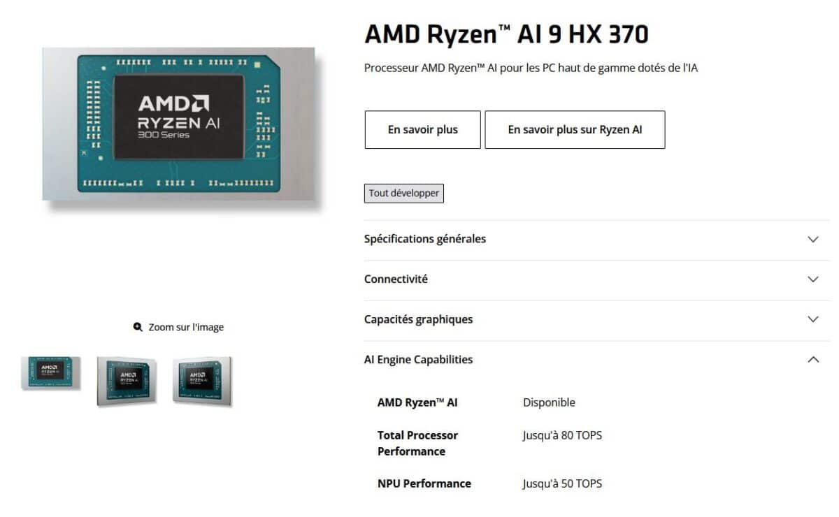 Ryzen AI 9 HX 375 55 TOPS