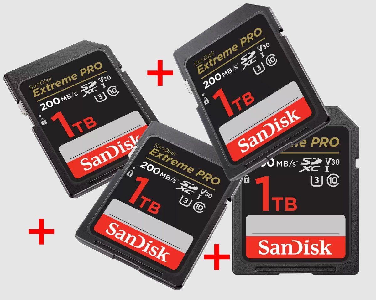 sandisk 4 x 1to sdcard