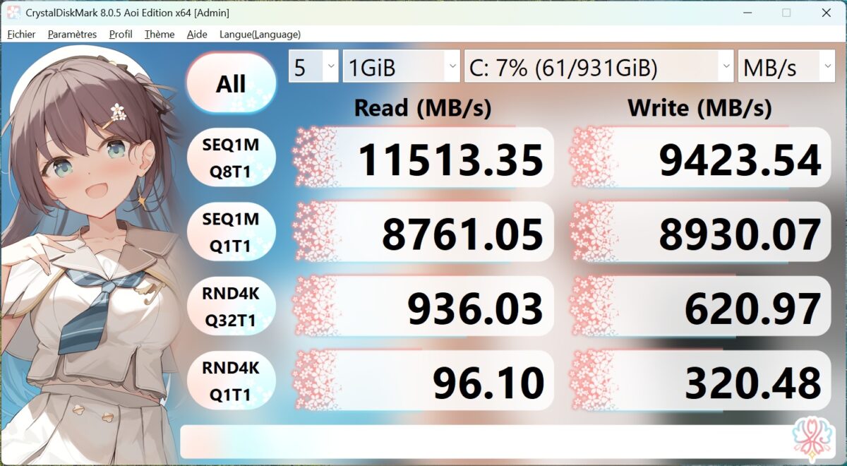 benchmark crystaldiskmark ssd lexar nm 1090