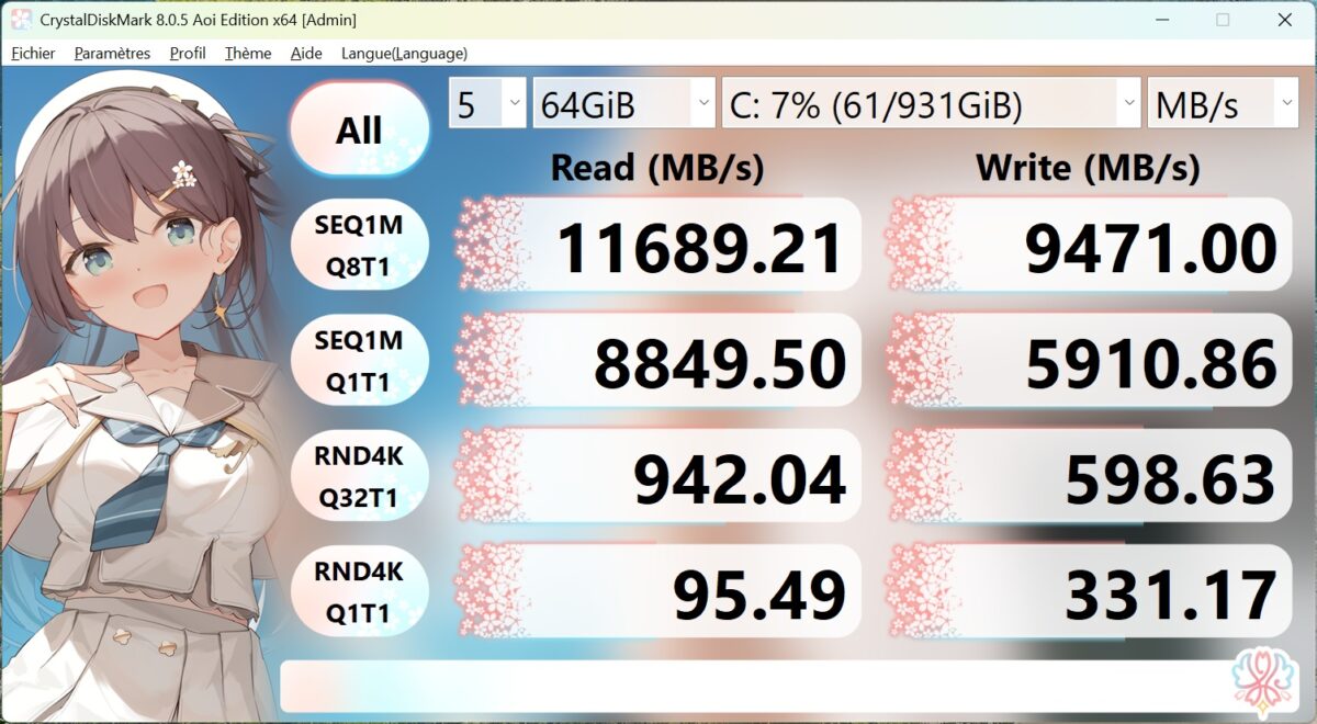 benchmark crystaldiskmark ssd lexar nm 1090