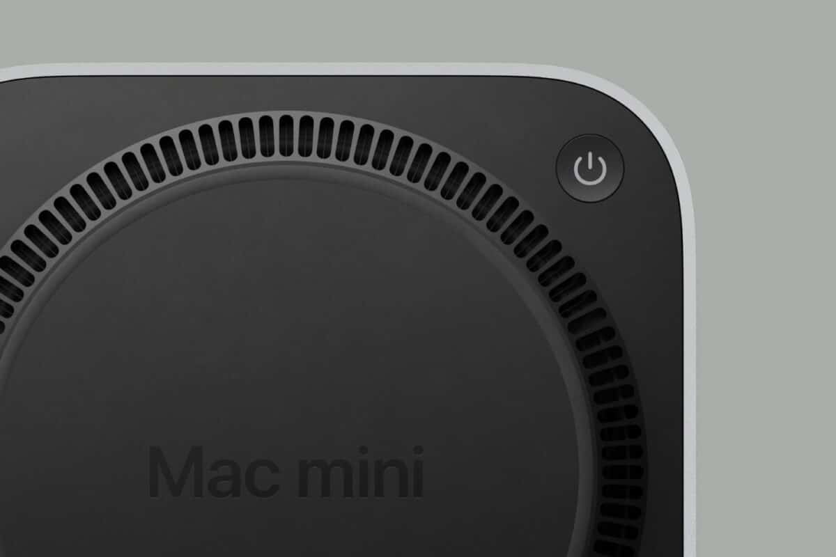 mac mini 2024 : bouton de démarrage