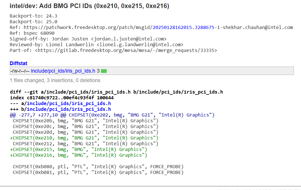 intel arc code source battlemage