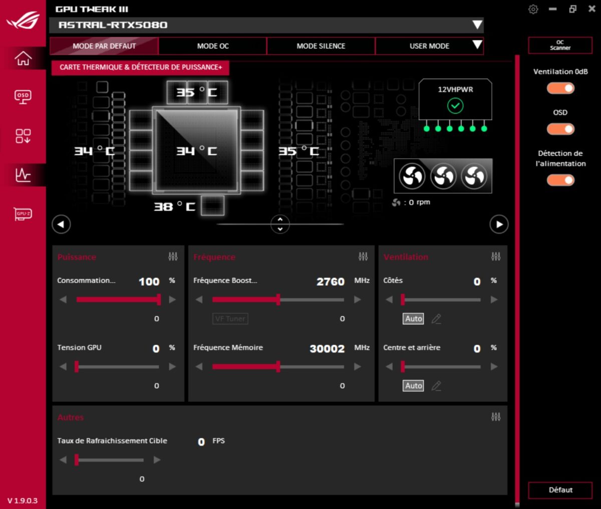 test de la rog astral rtx 5080